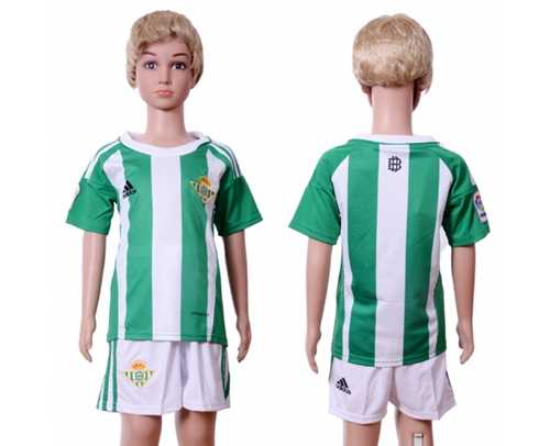 Real Betis Blank Home Kid Soccer Club Jersey