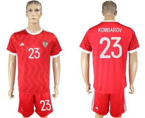Russia #23 Kombarov Federation Cup Home Soccer Country Jersey