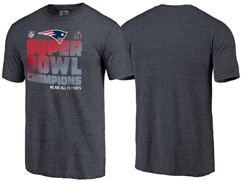Super Bowl LI Champions New England Patriots Navy Trophy Collection Locker Room Alternate T-Shirt