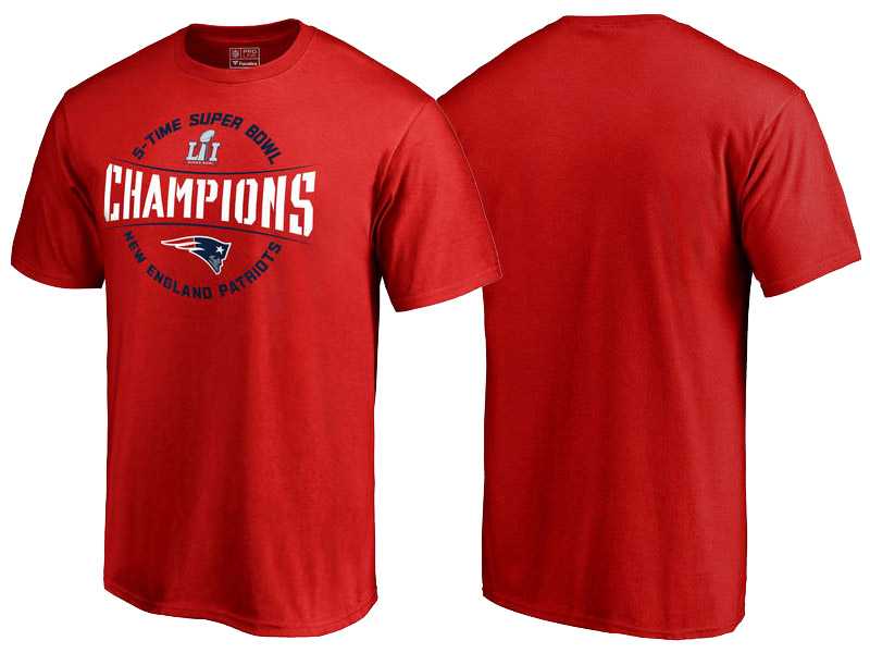 Super Bowl LI Champions New England Patriots Red Minute Drill T-Shirt