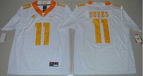 Tennessee Volunteers #11 Joshua Dobbs White Stitched NCAA Jersey