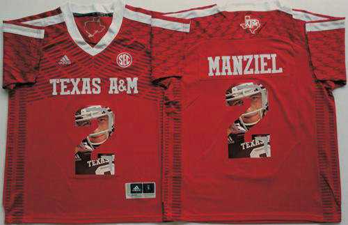 Texas A&M Aggies #2 Johnny Manziel Red Player Fashion Stitched NCAA Jersey