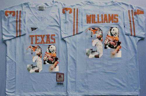 Texas Longhorns #34 Ricky Williams White Player Fashion Stitched NCAA Jersey