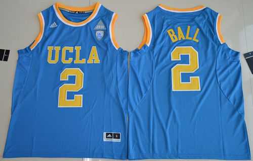 UCLA Bruins #2 Lonzo Ball Blue Authentic Basketball Stitched NCAA Jersey
