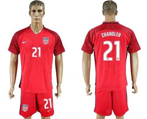USA #21 Chandler Away Soccer Country Jersey