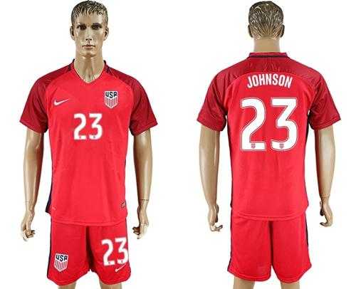USA #23 Johnson Away Soccer Country Jersey