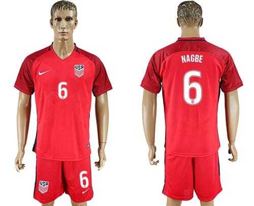 USA #6 Nagbe Away Soccer Country Jersey