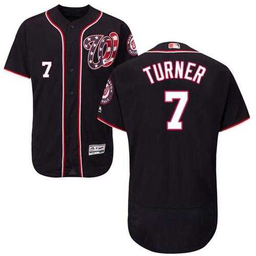 Washington Nationals #7 Trea Turner Navy Blue Flexbase Authentic Collection Stitched MLB Jersey