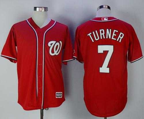 Washington Nationals #7 Trea Turner Red New Cool Base Stitched MLB Jersey