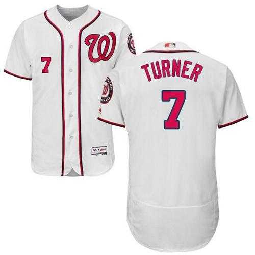 Washington Nationals #7 Trea Turner White Flexbase Authentic Collection Stitched MLB Jersey