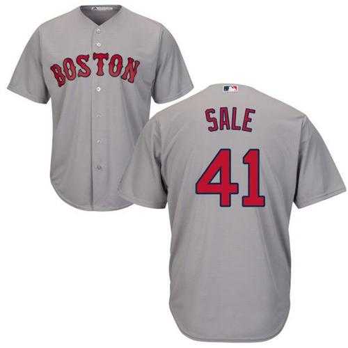 Women's Boston Red Sox #41 Chris Sale Grey Road Stitched MLB Jersey