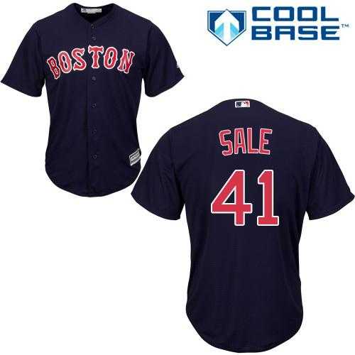 Women's Boston Red Sox #41 Chris Sale Navy Blue Alternate Stitched MLB Jersey