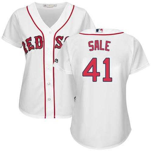 Women's Boston Red Sox #41 Chris Sale White Home Stitched MLB Jersey