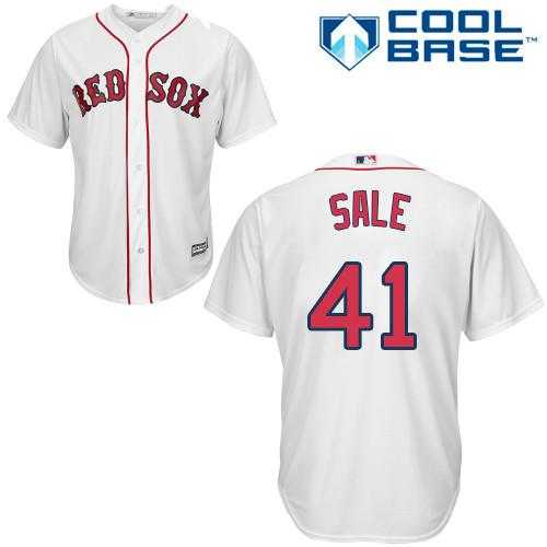 Youth Boston Red Sox #41 Chris Sale White Cool Base Stitched MLB Jersey
