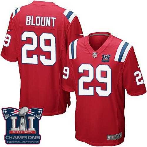 Youth Nike New England Patriots #29 LeGarrette Blount Red Alternate Super Bowl LI Champions Stitched NFL Elite Jersey