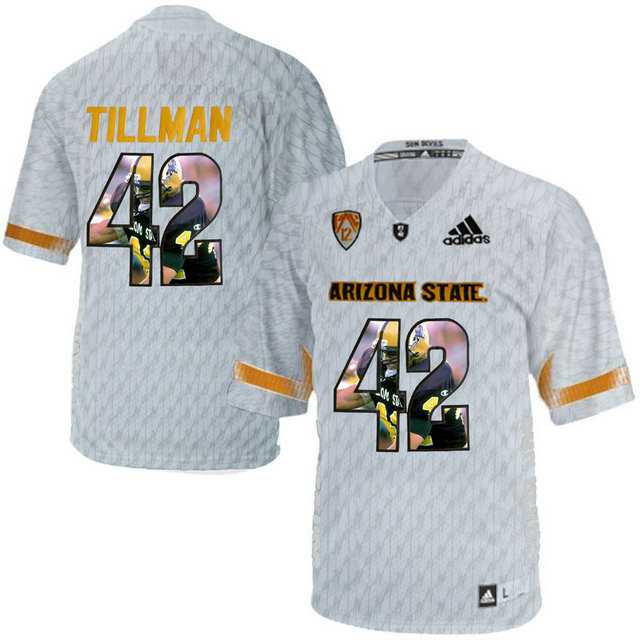Arizona State Sun Devils #42 Pat Tillman Ice Team Logo Print College Football Jersey2