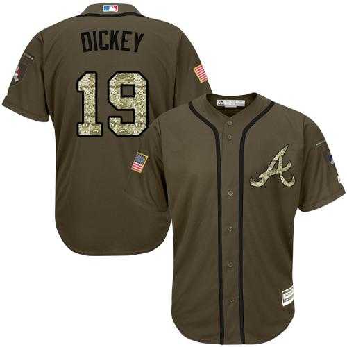 Atlanta Braves #19 R.A. Dickey Green Salute to Service Stitched MLB Jersey