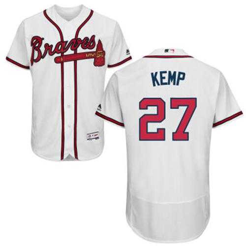 Atlanta Braves #27 Matt Kemp White Flexbase Authentic Collection Stitched MLB Jersey