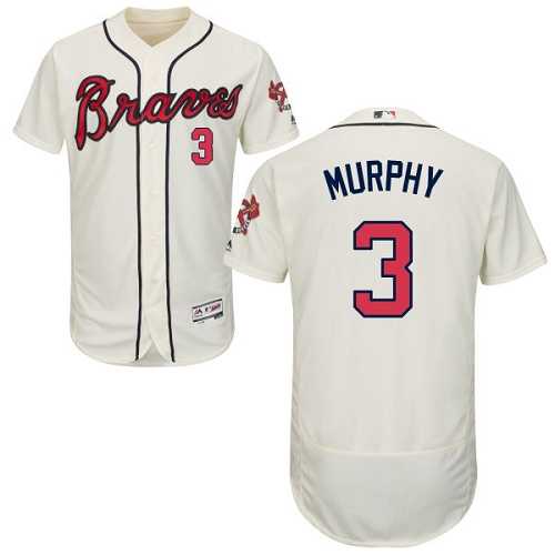 Atlanta Braves #3 Dale Murphy Cream Flexbase Authentic Collection Stitched MLB Jersey