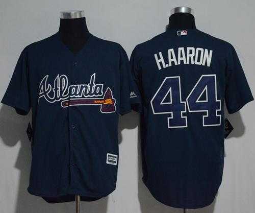 Atlanta Braves #44 Hank Aaron Blue New Cool Base Stitched MLB Jersey