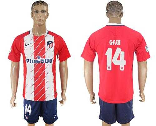 Atletico Madrid #14 Gabi Home Soccer Club Jersey
