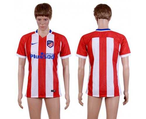 Atletico Madrid Blank Home Soccer Club Jersey