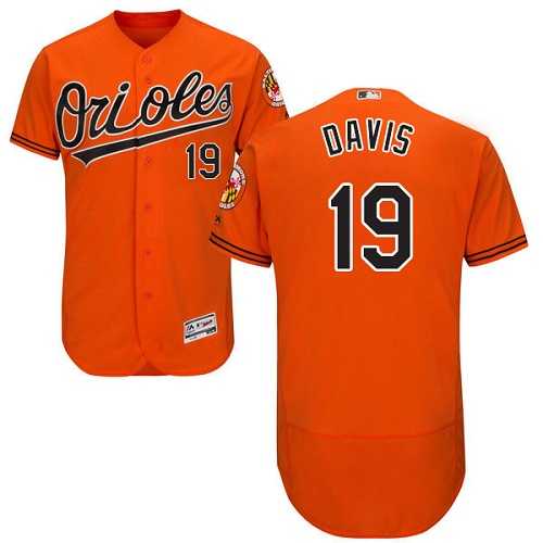Baltimore Orioles #19 Chris Davis Orange Flexbase Authentic Collection Stitched MLB Jersey