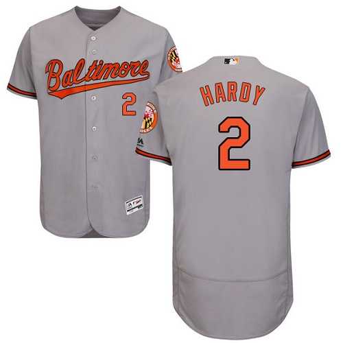Baltimore Orioles #2 J.J. Hardy Grey Flexbase Authentic Collection Stitched MLB Jersey