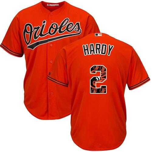 Baltimore Orioles #2 J.J. Hardy Orange Team Logo Fashion Stitched MLB Jersey