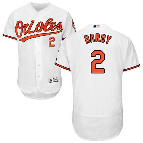 Baltimore Orioles #2 J.J. Hardy White Flexbase Authentic Collection Stitched MLB Jersey