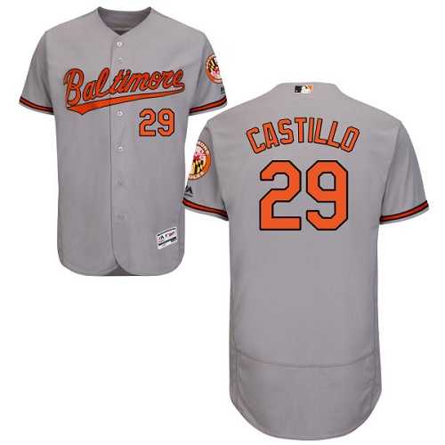 Baltimore Orioles #29 Welington Castillo Grey Flexbase Authentic Collection Stitched MLB Jersey