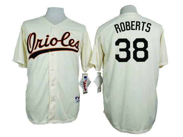 Baltimore Orioles #38 Brian Roberts Cream 1954 Turn Back The Clock Throwback Stitched Baseball Jersey