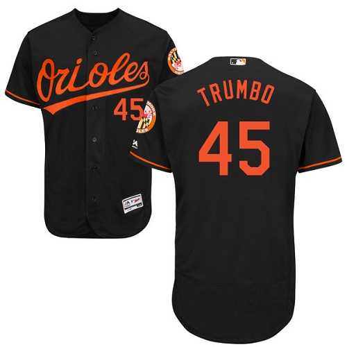 Baltimore Orioles #45 Mark Trumbo Black Flexbase Authentic Collection Stitched MLB Jersey Baltimore Orioles #45 Mark Trumbo Black Flexbase Authentic Collection Stitched MLB Jersey