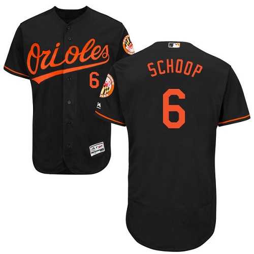 Baltimore Orioles #6 Jonathan Schoop Black Flexbase Authentic Collection Stitched MLB Jersey