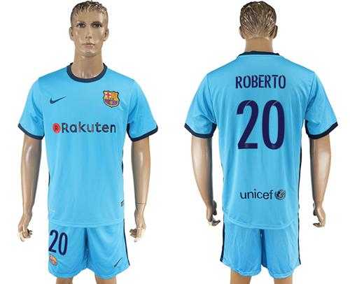 Barcelona #20 Roberto Away Soccer Club Jersey