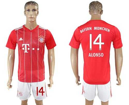 Bayern Munchen #14 Alonso Home Soccer Club Jersey