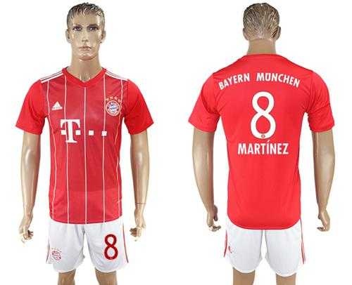 Bayern Munchen #8 Martinez Home Soccer Club Jersey