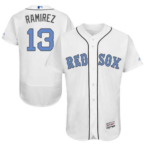 Boston Red Sox #13 Hanley Ramirez White Flexbase Authentic Collection Father's Day Stitched MLB Jersey