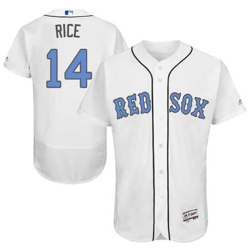 Boston Red Sox #14 Jim Rice White Flexbase Authentic Collection Father's Day Stitched MLB Jersey
