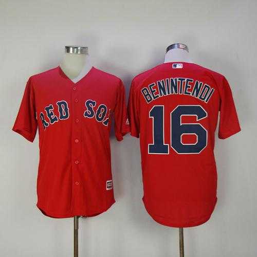 Boston Red Sox #16 Andrew Benintendi Red New Cool Base Stitched MLB Jersey