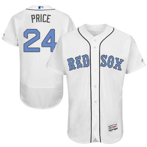 Boston Red Sox #24 David Price White Flexbase Authentic Collection Father's Day Stitched MLB Jersey
