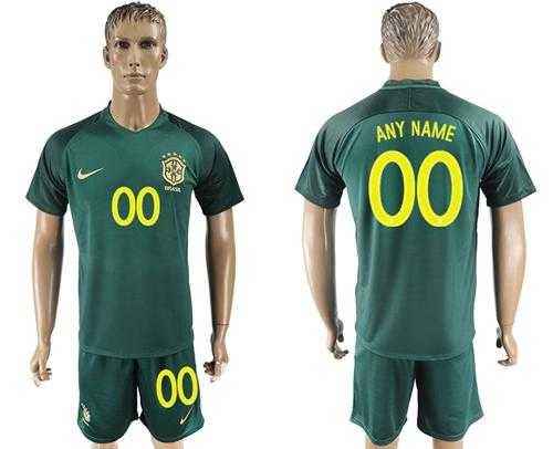 Brazil Personalized Away Soccer Country Jersey