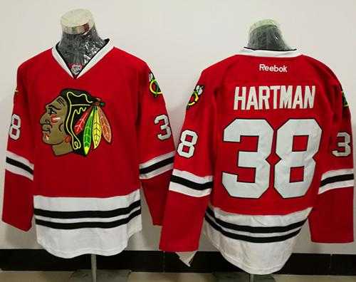 Chicago Blackhawks #38 Ryan Hartman Red Stitched NHL Jersey