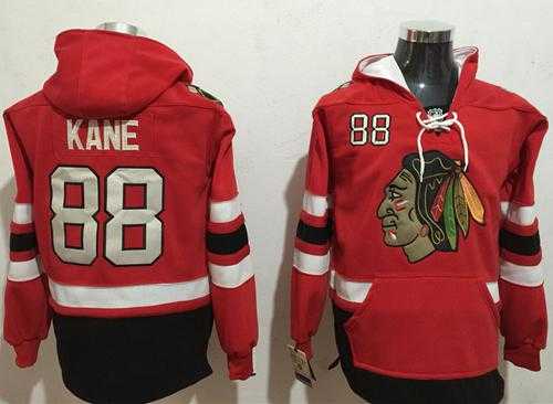 Chicago Blackhawks #88 Patrick Kane Red Name & Number Pullover NHL Hoodie