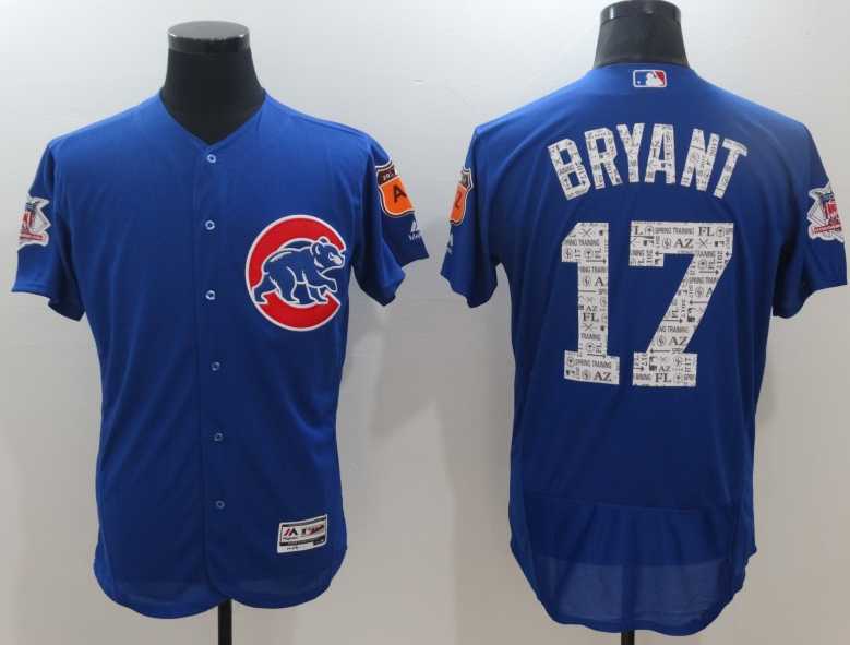 Chicago Cubs #17 Kris Bryant Royal 2017 Spring Training Flexbase Authentic Collection Stitched Baseball Jersey