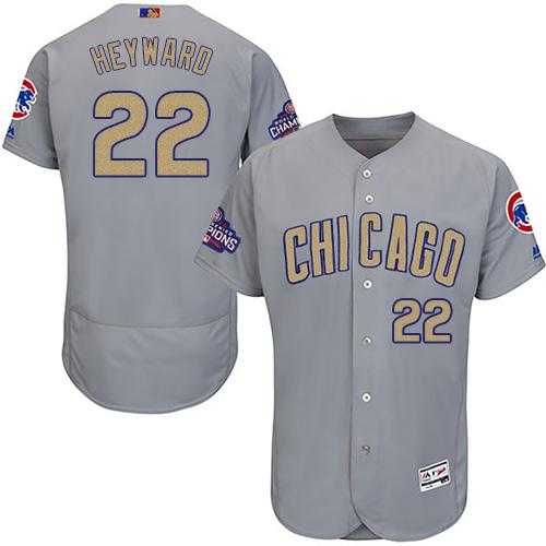 Chicago Cubs #22 Jason Heyward Grey Flexbase Authentic 2017 Gold Program Stitched MLB Jersey