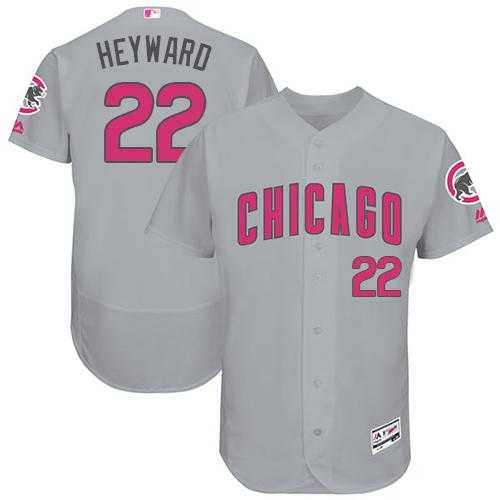 Chicago Cubs #22 Jason Heyward Grey Flexbase Authentic Collection Mother's Day Stitched MLB Jersey