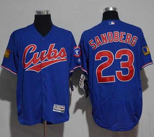 Chicago Cubs #23 Ryne Sandberg Blue Flexbase Authentic Collection 1994 Turn Back The Clock Stitched MLB Jersey
