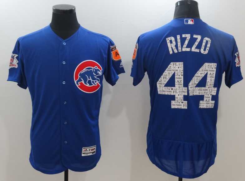 Chicago Cubs #44 Anthony Rizzo Royal 2017 Spring Training Flexbase Authentic Collection Stitched Baseball Jersey