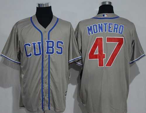 Chicago Cubs #47 Miguel Montero Grey New Cool Base Alternate Road Stitched MLB Jersey